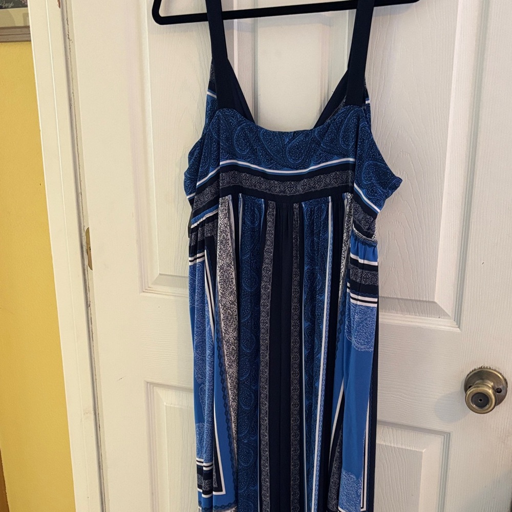 INC International Concepts Blue Maxi Dress - Picture 4 of 6